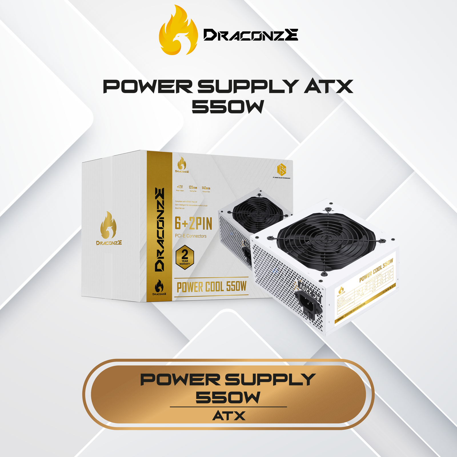 DRACONZE POWER COOL 550W WHITE