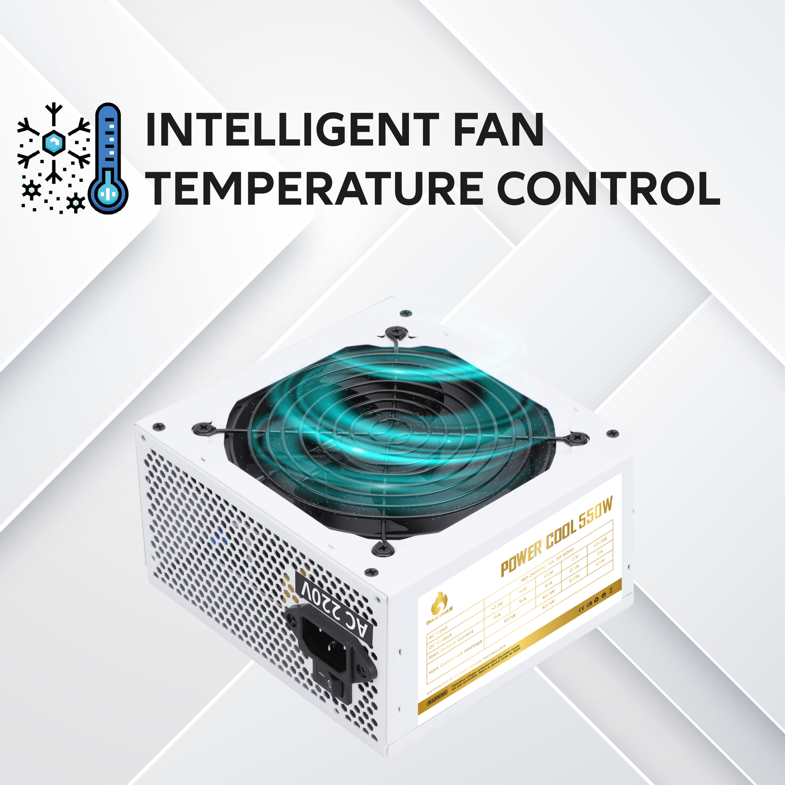 DRACONZE POWER COOL 550W WHITE - Image 2